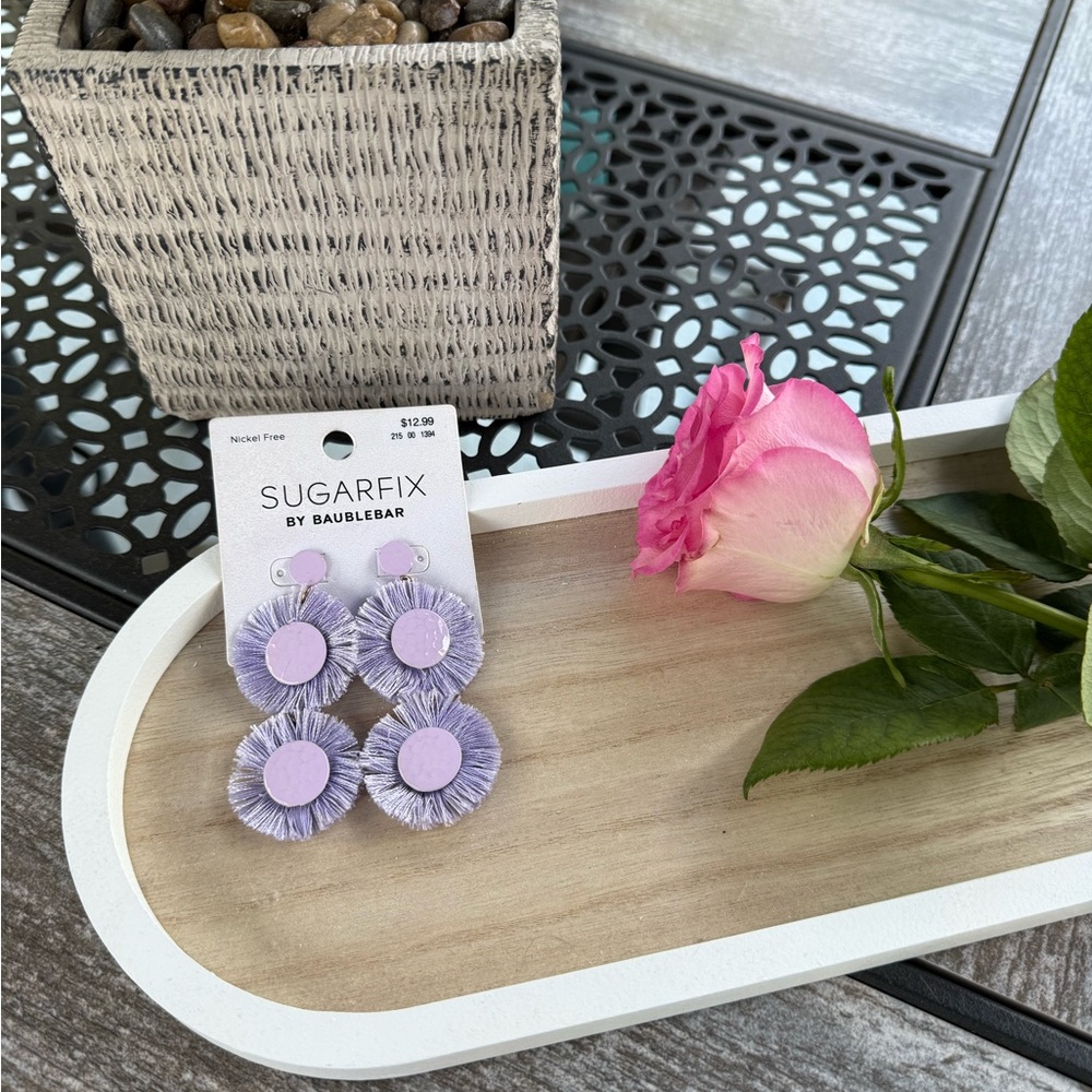 Purple Tassel Earrings🤍